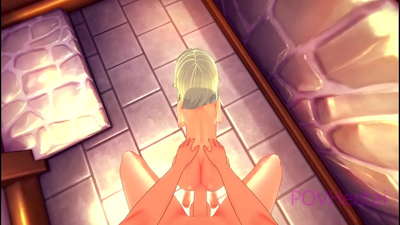 (Perangkap) Pembantu rumah Elvish membantu anda mencuci muka anda.